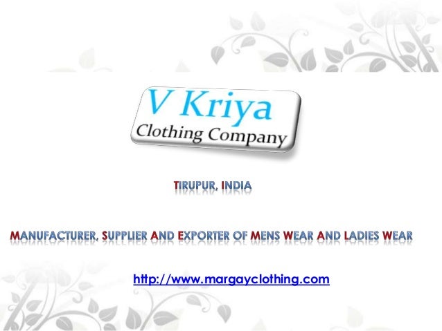 Mens Clothing Manufacturer from India