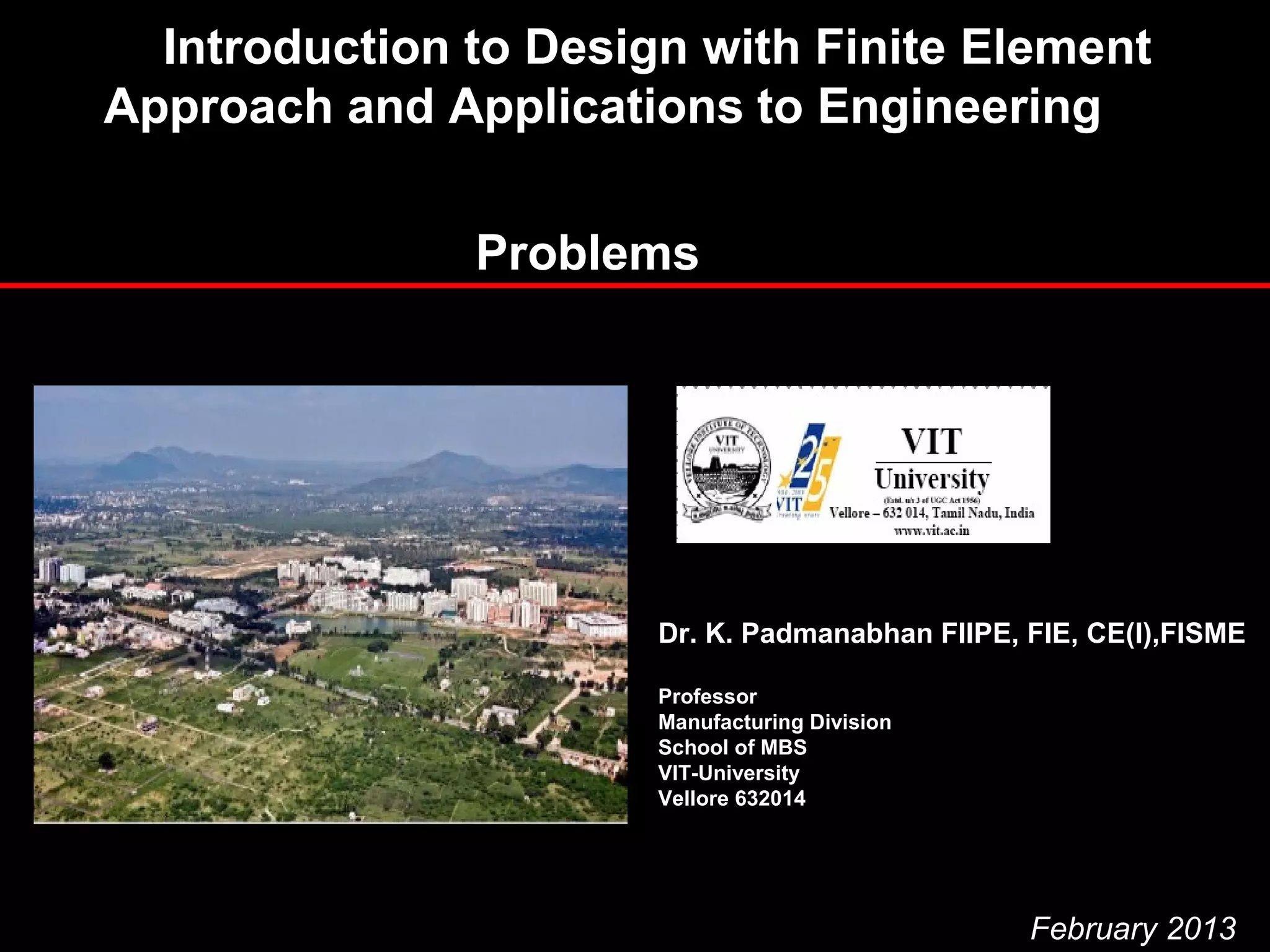 Introduction to FEA and applications | PPT