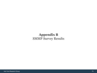 Appendix B
                           SMMP Survey Results




Info-Tech Research Group                         73
 