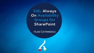 SQL Always
On Availability
Groups for
SharePoint
 