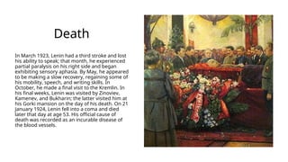Vladimir Lenin, The revolutionary that shook the Russian world. | PPT
