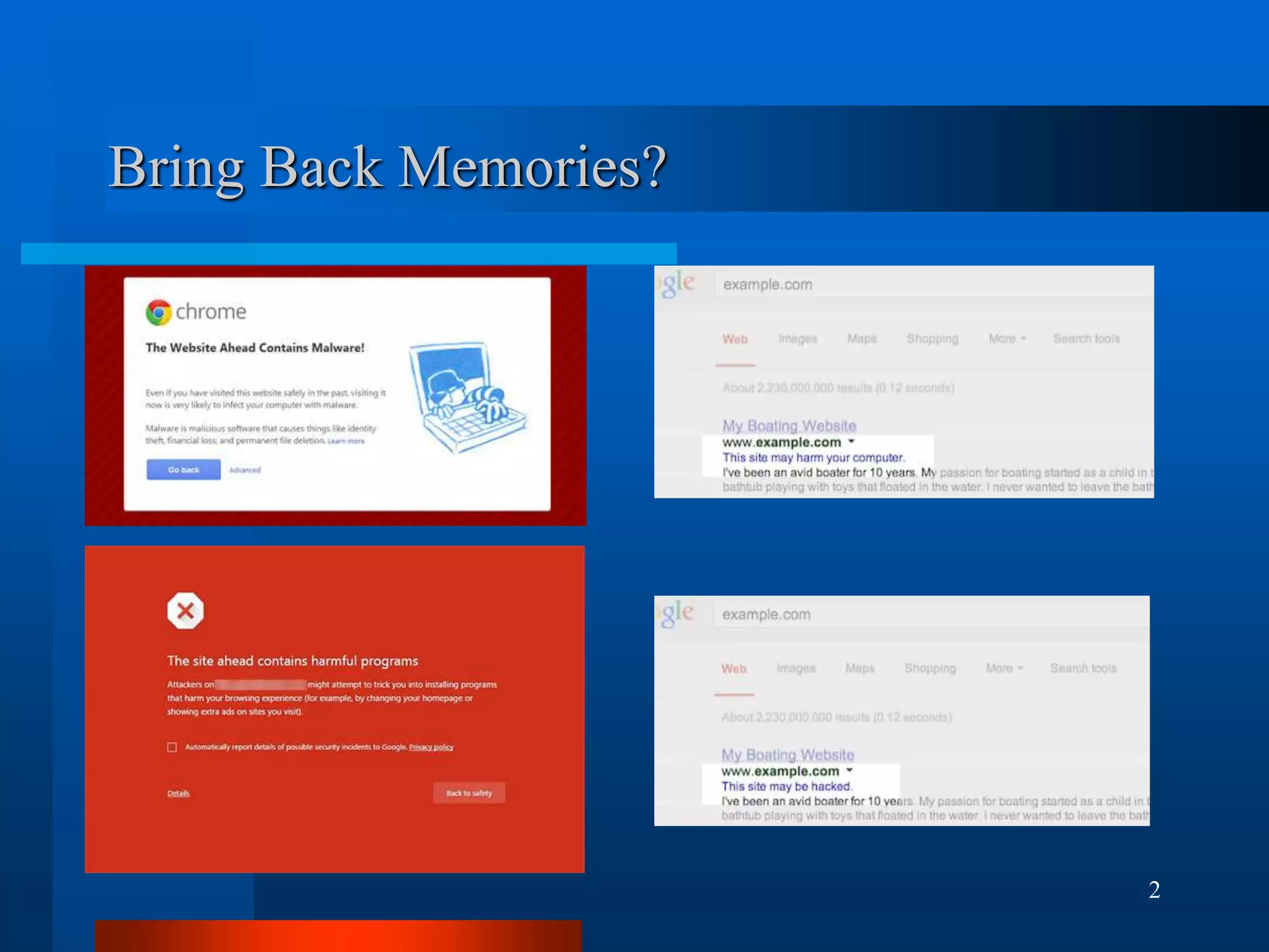 2
Bring Back Memories?
 