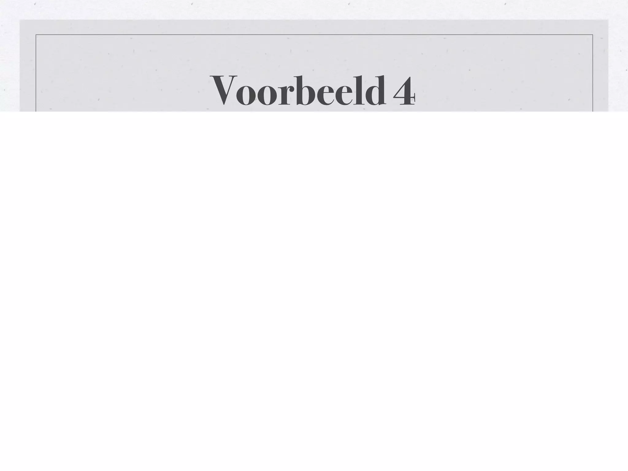 Voorbeeld 4 
}⇒ ΔAMD ≅ ΔCMD (ZZR), Dus ∠M3 = ∠M4 [1] 
Bewijs: 
∠A1 = ∠C1 = 90∘ (raaklijn) 
DM = DM 
AM = CM (straal) 
Analoog valt te bewijzen dat ∠M1 = ∠M2 [2] 
∠A1 + ∠B1 = 180∘ Dus MAPB is een 
koordenvierhoek (koordenvierhoekstelling) 
Hieruit volgt: ∠P + ∠M1,2,3,4 = 180∘ [3] 
Uit [1], [2] en [3] volgt: 
∠P + 2∠M2,3 = 180∘ en dus: 
∠M2,3 = ∠DME = ½(180∘ - ∠APB) 
 