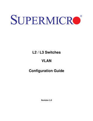 L2 / L3 Switches
VLAN
Configuration Guide

Revision 1.0

 