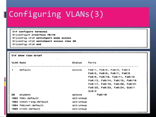 Configuring VLANs(3)
 
