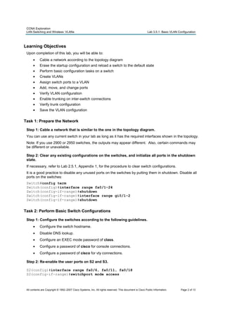 Vlan lab | PDF