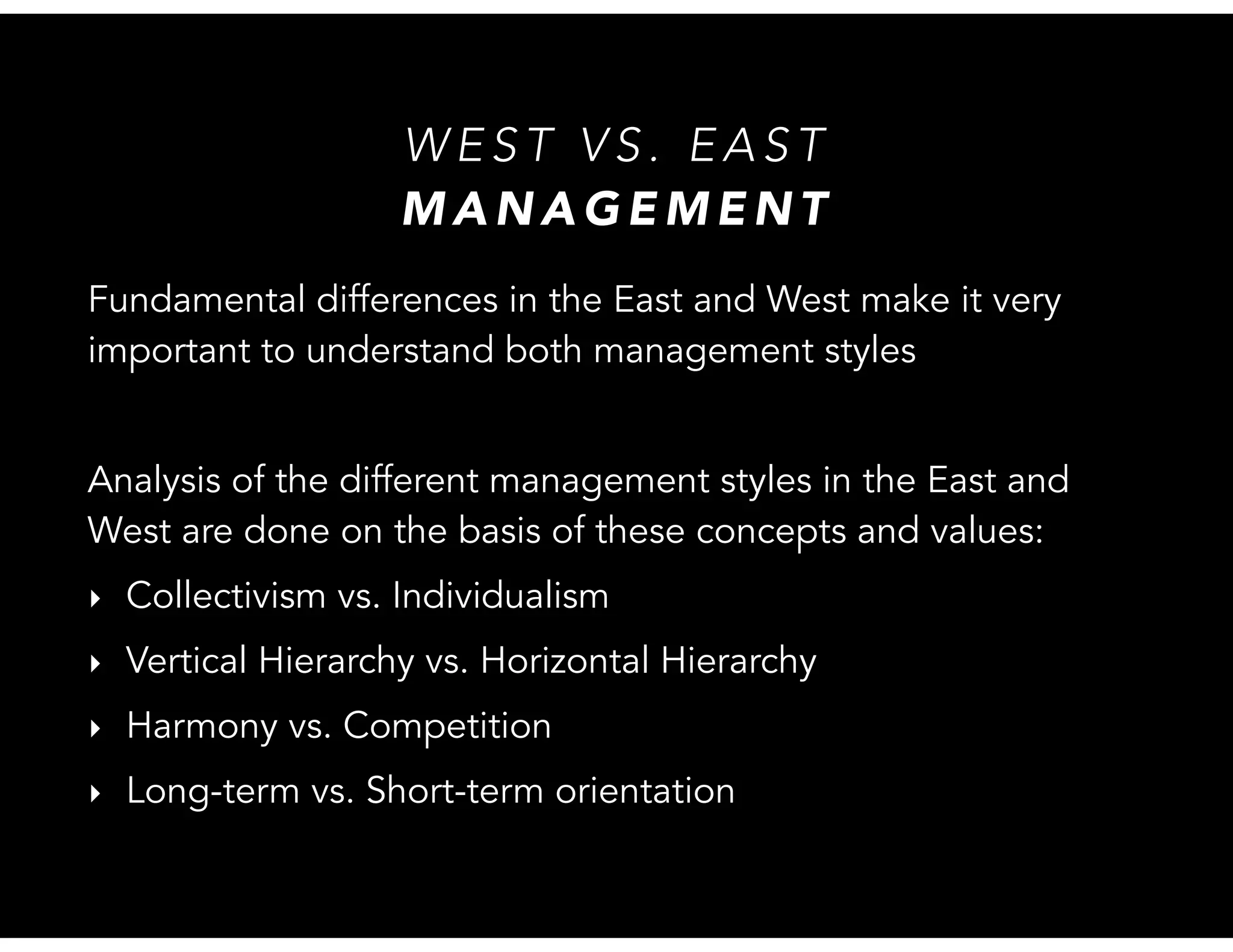 Eastern vs. Western Management | PDF