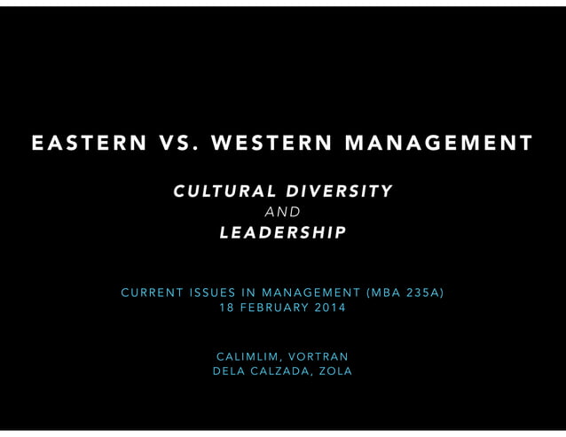 Eastern vs. Western Management | PDF | Business and Finance
