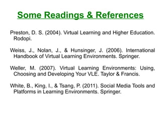 A Very Short Reflection on Virtual Learning Environment | ODP