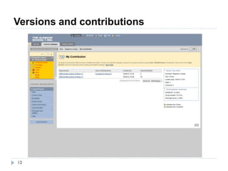 Versions and contributions




12
 
