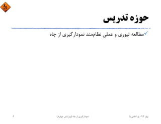 ‫ﺗﺪرﻳﺲ‬ ‫ﺣﻮزه‬
‫ﻧﻈﺎم‬ ‫ﻋﻤﻠﻲ‬ ‫و‬ ‫ﺗﻴﻮري‬ ‫ﻣﻄﺎﻟﻌﻪ‬‫ﭼﺎه‬ ‫از‬ ‫ﻧﻤﻮدارﮔﻴﺮي‬ ‫ﻣﻨﺪ‬
‫ﺑﻬﺎر‬94-‫ح‬.‫اﻋﻠﻤﻲ‬‫ﻧﻴﺎ‬‫ﭼﺎه‬ ‫از‬ ‫ﻧﻤﻮدارﮔﻴﺮي‬)‫ﭼﻬﺎرم‬ ‫وﻳﺮاﻳﺶ‬(6
 