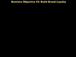 Business Objective #2: Build Brand Loyalty
 