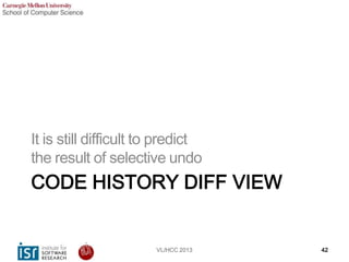 VL/HCC 2013 - Visualization of Fine-Grained Code Change History