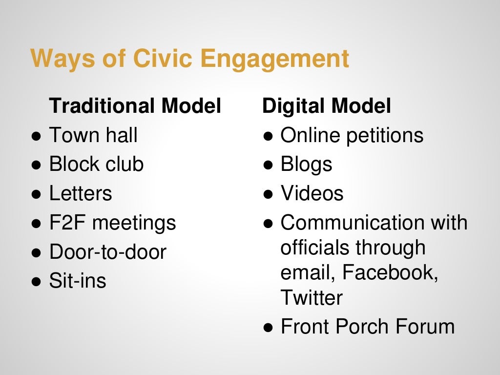 Civic Engagement in the Digital Age