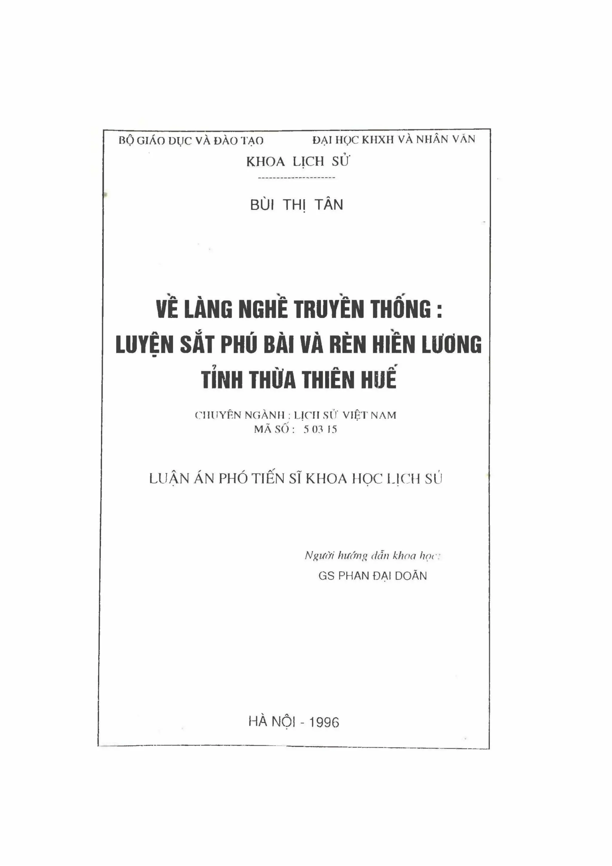 Về làng nghề truyền thống Luyện sắt Phú Bài và rèn Hiền Lương tỉnh Thừa ...