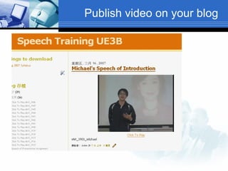 Publish video on your blog 