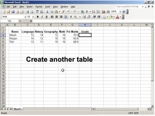 Create another table 