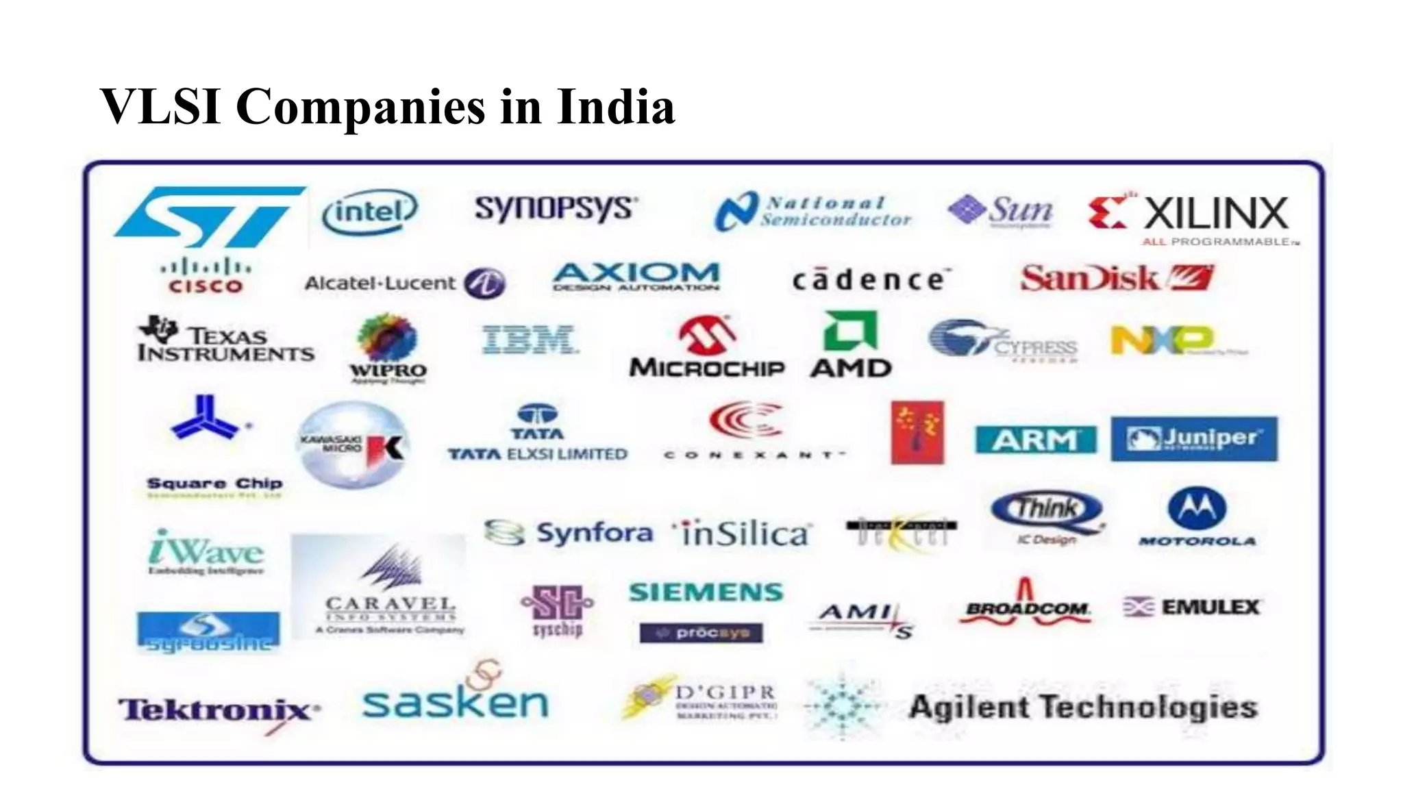 VLSI Companies in India
 