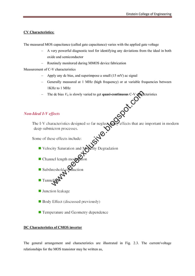 Vlsi Notes Pdf For Ece | EC304 VLSI Study Materials – YLSAC