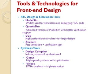 Rtl Vcs Comprehensive Introduction to VLSI Design: Front-End and Back-End ...