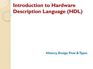 Comprehensive Introduction to Hardware Description Languages (HDL) for ...