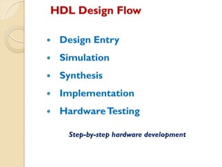 Comprehensive Introduction to Hardware Description Languages (HDL) for ...