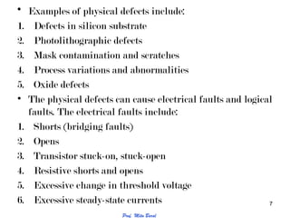 VLSI Design_C15.pptxFault Types and Models | PPTX