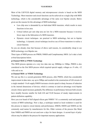 Vlsi design notes l7 a&b batch , ece , sngce | DOC