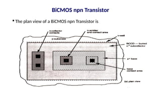  The plan view of a BiCMOS npn Transistor is
BiCMOS npn Transistor
 