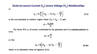 Drain-to-source Current (Ids) versus Voltage (Vds) Relationships
 