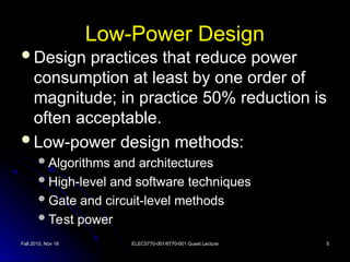 VLSI for Low Power design and circuit.ppt