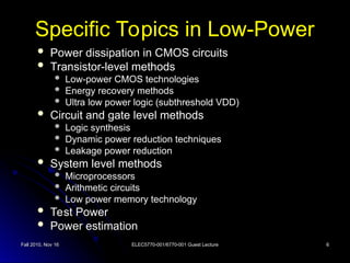 VLSI for Low Power design and circuit.ppt