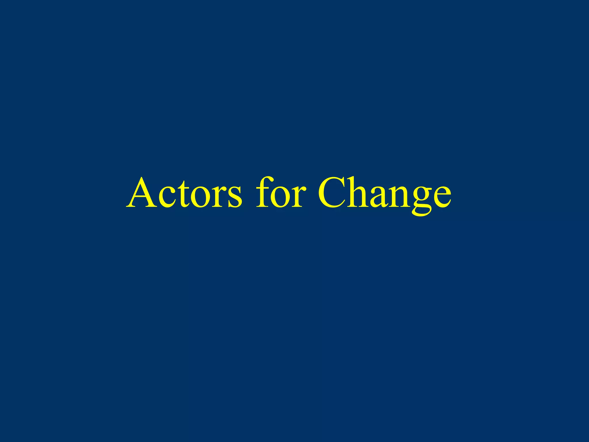 Actors for Change  