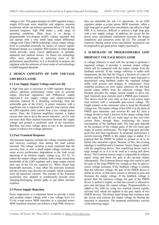 Vlsi implementation of a programmable low drop out voltage regulator | PDF