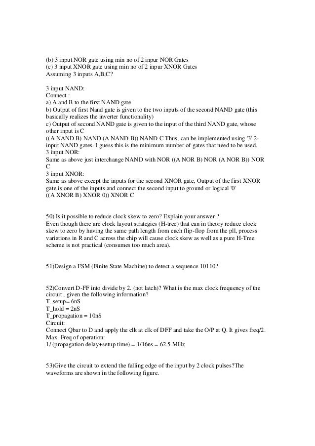 Vlsi Interview Questions1 - 
