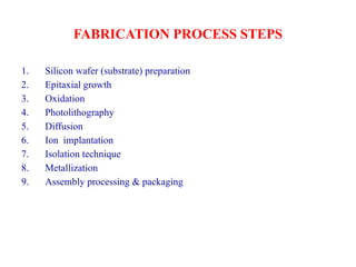 VLSI ist chapter cmos fabrication process | PPTX