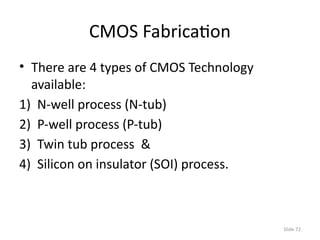 VLSI ist chapter cmos fabrication process | PPTX