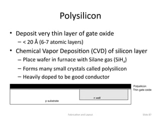 VLSI ist chapter cmos fabrication process | PPTX