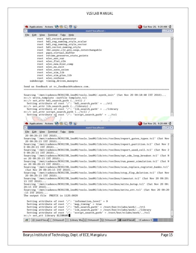 VLSI lab report using Cadence tool