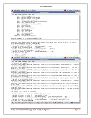 VLSI LAB MANUAL
Bearys Institute of Technology, Dept. of ECE, Mangaluru Page 15
 