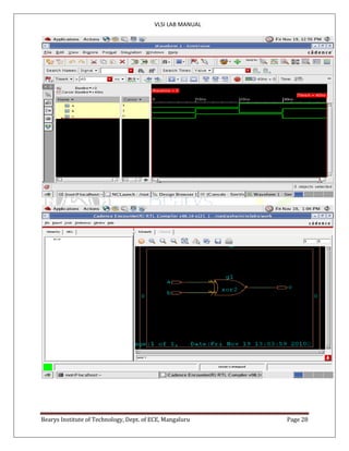 VLSI LAB MANUAL
Bearys Institute of Technology, Dept. of ECE, Mangaluru Page 28
 