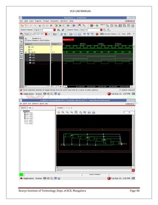 VLSI LAB MANUAL
Bearys Institute of Technology, Dept. of ECE, Mangaluru Page 48
 