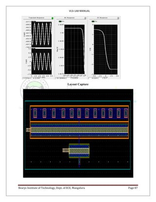VLSI LAB MANUAL
Bearys Institute of Technology, Dept. of ECE, Mangaluru Page 87
Layout Capture
 
