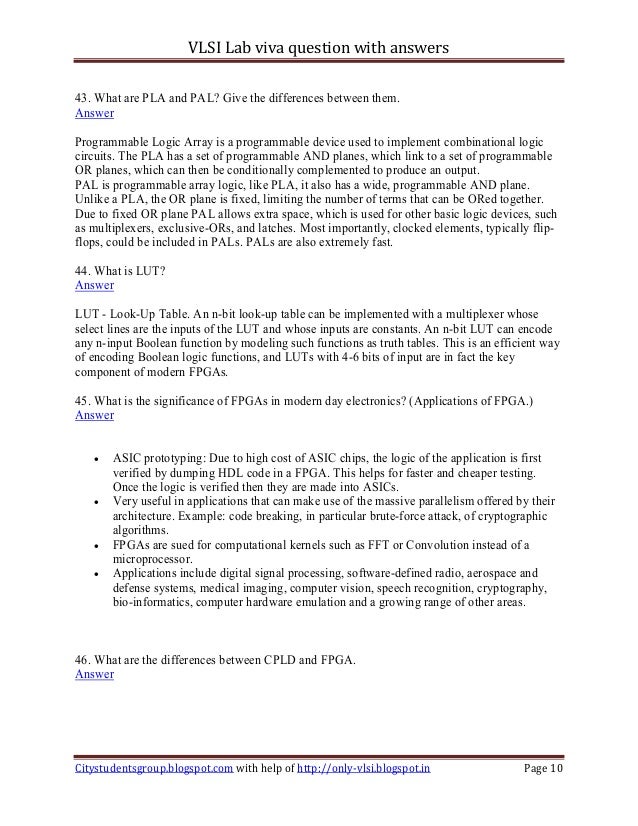 Design Lab Viva Questions | vlsi lab viva question with answers Design Lab Viva Questions | vlsi lab viva question with answers