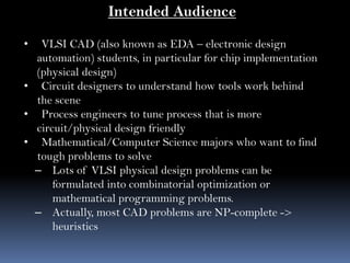 Vlsi physical design automation on partitioning | PPTX