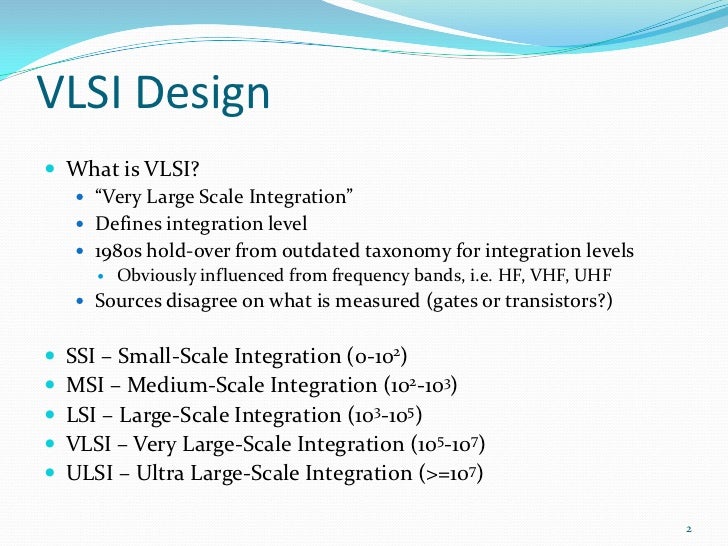 Vlsi techniques