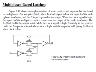 Multiplexer-Based Latches:
 