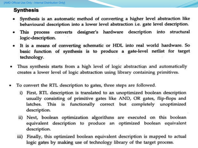 Vlsi Synthesis | PPTX