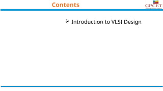 iNTRODUCTION FOR VLSI DESIGN_LECTURE_Video-1 | PPTX