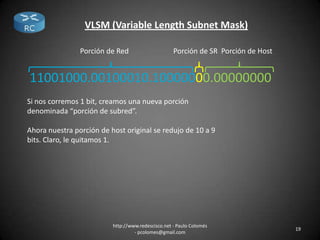 Cálculo VLSM y subredes | PPTX